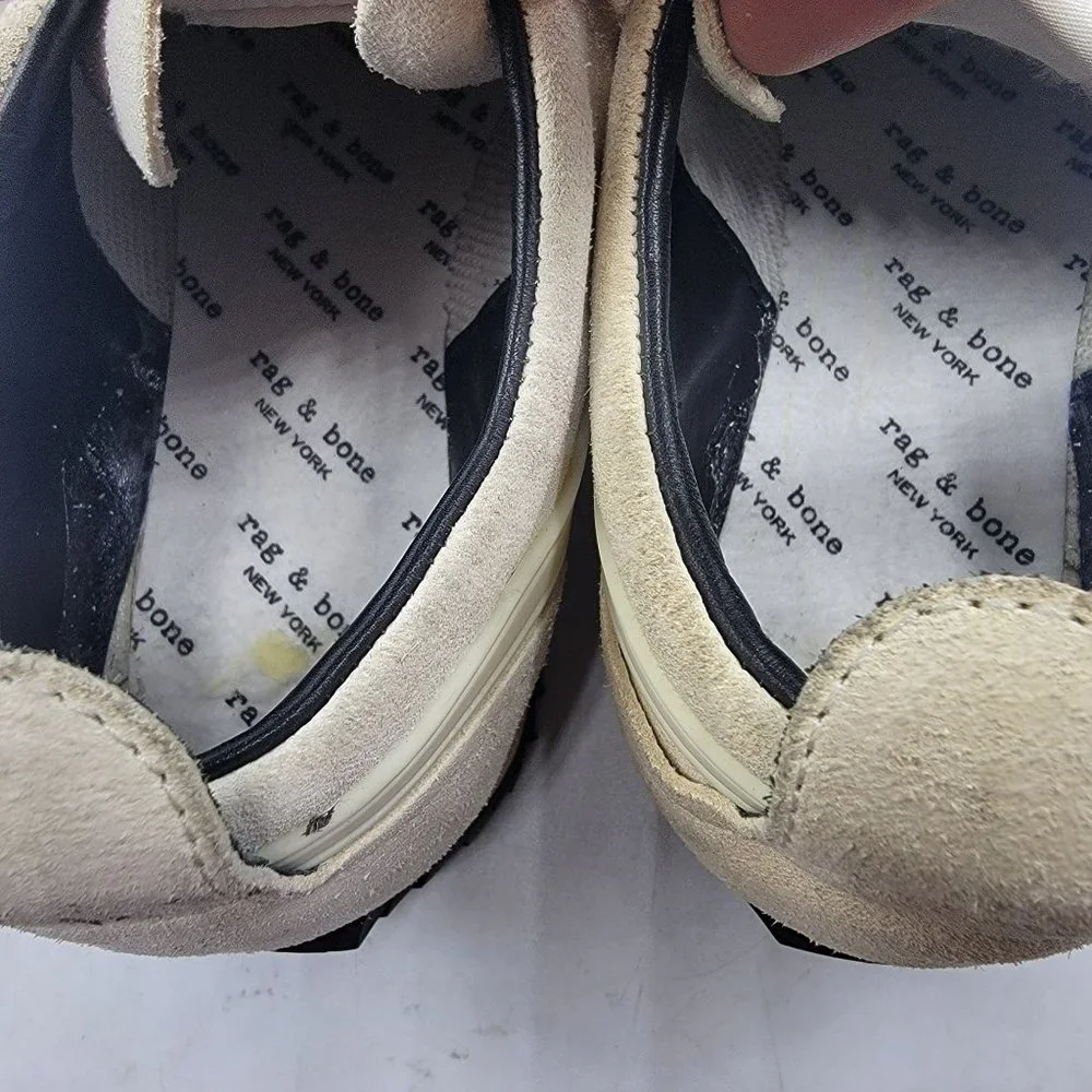 Rag & Bone Retro Runner Womens Size 6 Casual Sneaker Antique White Suede EU 36 - Picture 8 of 12